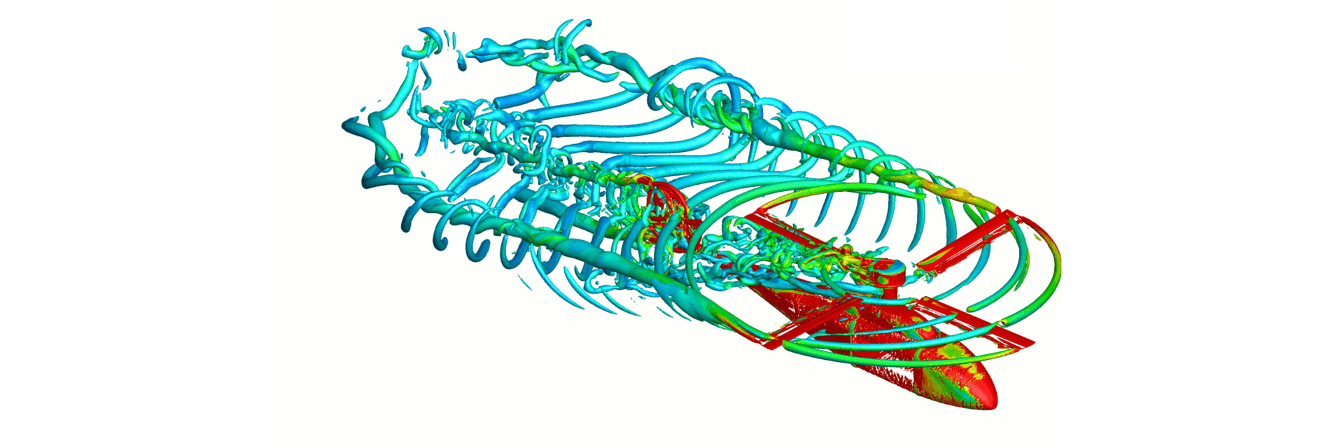 Computer model of rotor wash