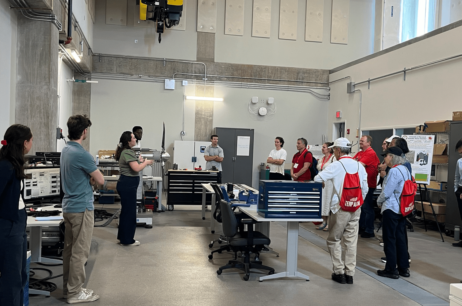 Alum tour the AGRC Blad Fabrication Lab