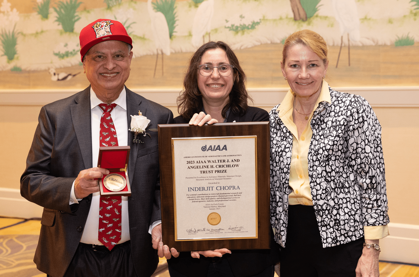 Dr. Chopra Accepting the 2023 Walter Crichlow Award
