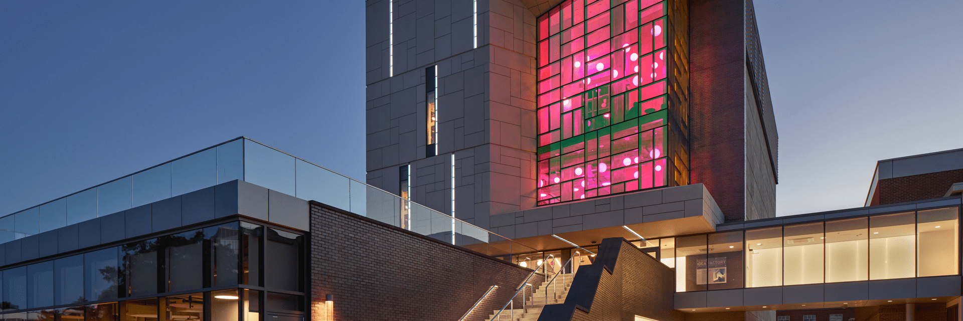 Idea Factory at dusk